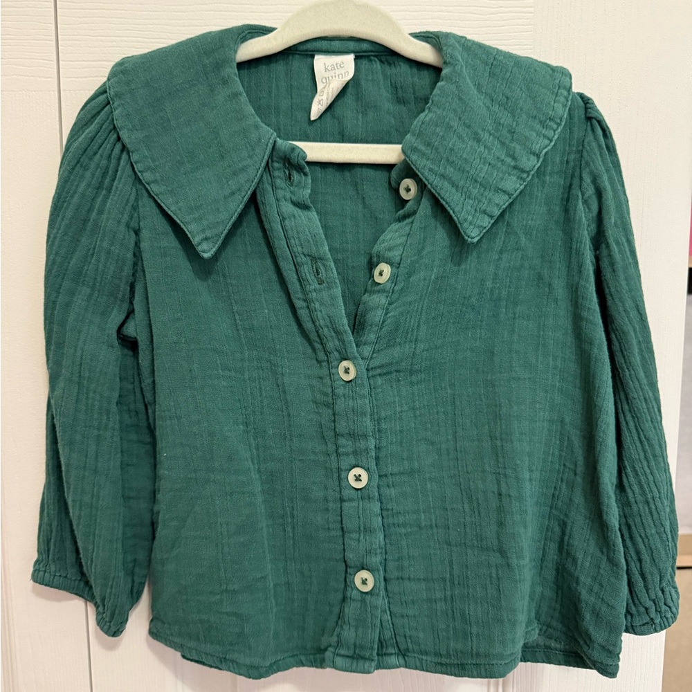 Kate Quinn Peter Pan Collar Long-sleeve Top
